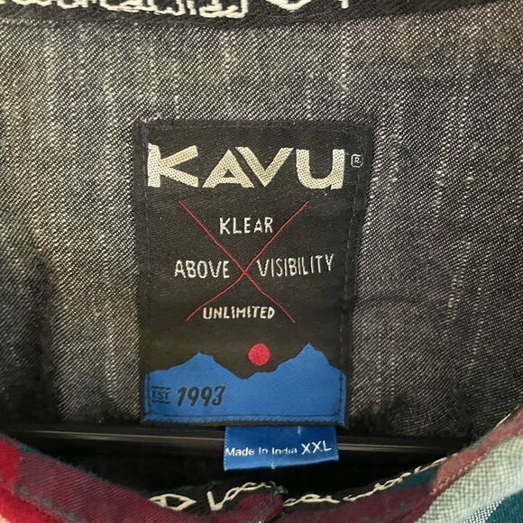 Kavu Button Up Shirt Plaid Mens XXL - Picture 4 of 5